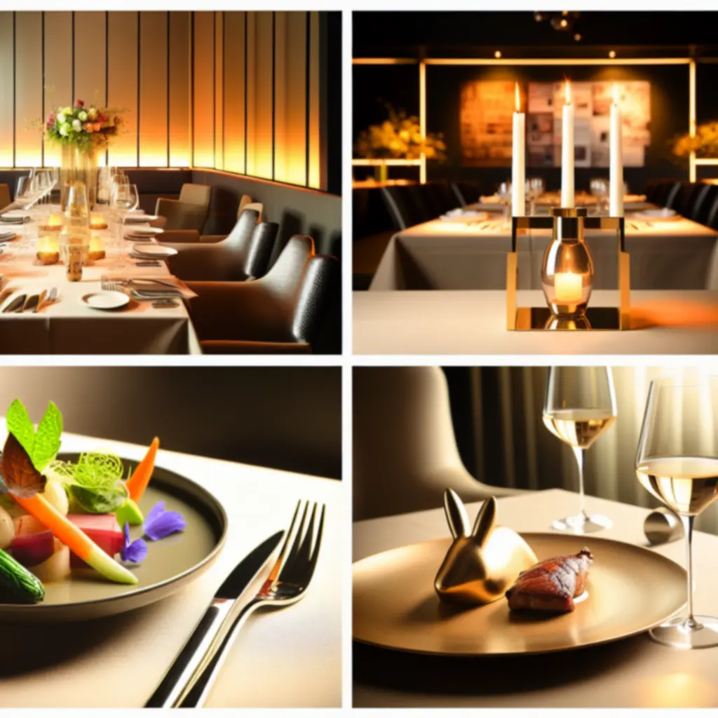 Gourmet diner met elegante opmaak in het restaurant
