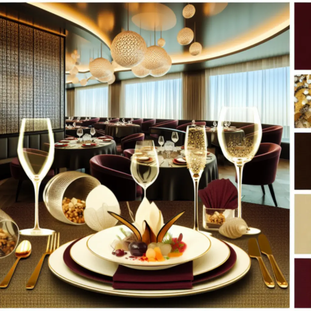 Gourmet gerecht in een elegant restaurant