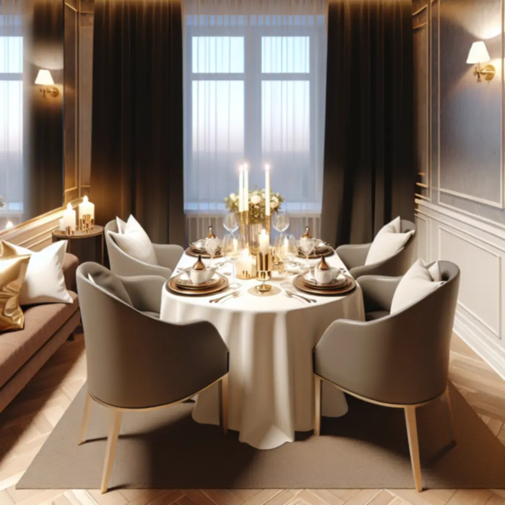 Intieme privéruimte met elegant gedekte tafel