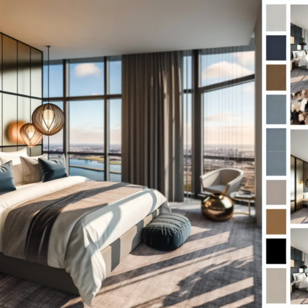 Luxe kamer met kingsize bed, zachte stoffen en panoramisch uitzicht